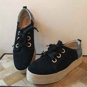 Flatform Lace Up Espadrille Sneakers Luca Lane